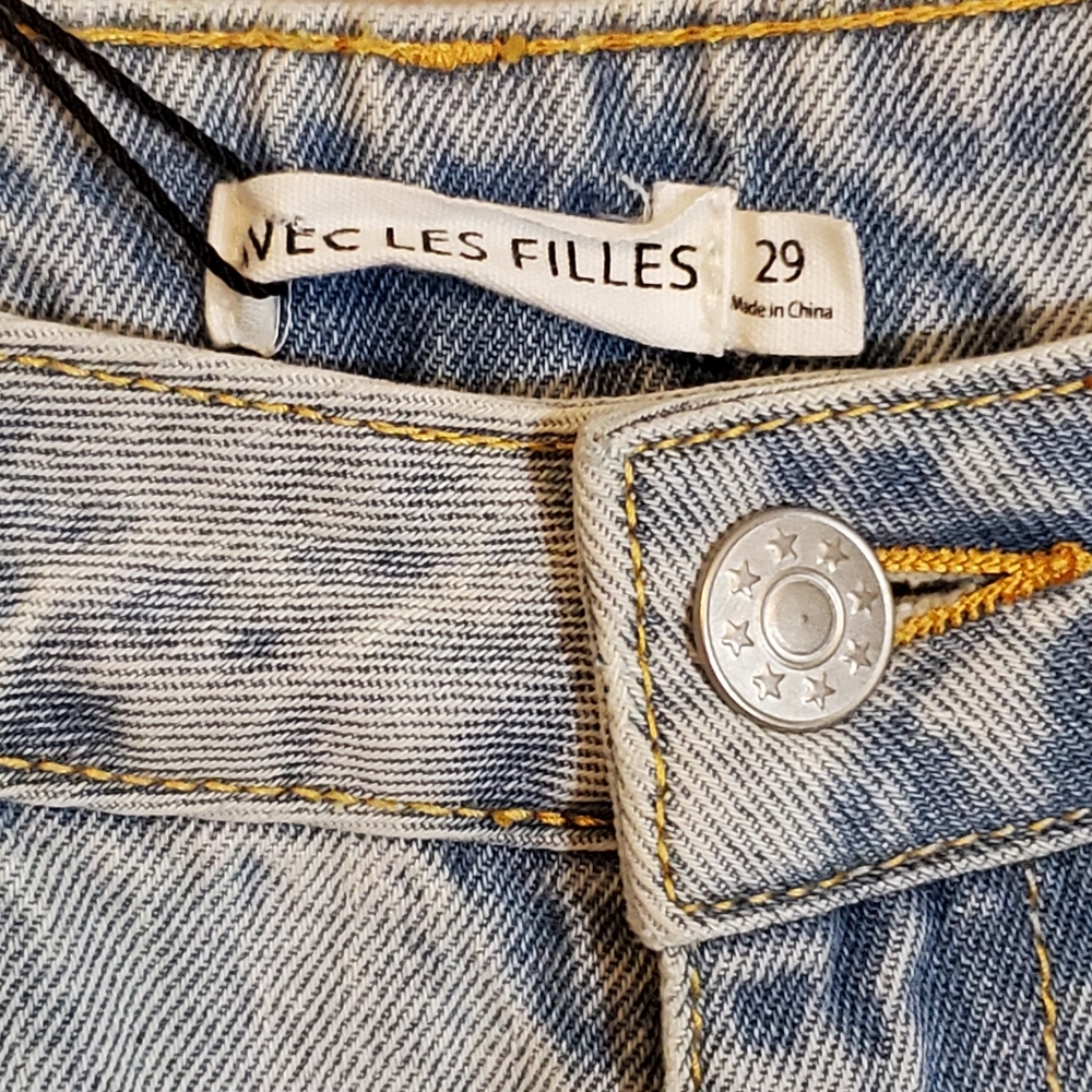 👖Avec Les Filles Distressed Denim Jeans - Picture 5 of 15